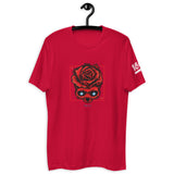 Red Rose Skull V2 Short Sleeve T-shirt (Dark Colors)