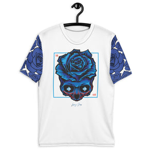Luxury Blue Rose V2 Skull Men's T-shirt
