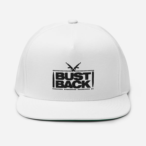 Bust Back Flat Bill Cap (White)