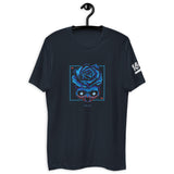 Blue Rose Skull V2 Short Sleeve T-shirt (Dark Colors)