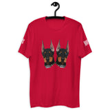 Double Doberman Short Sleeve T-shirt (Dark Colors)