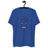 Blue Rose Skull Short Sleeve T-shirt (Dark Colors)